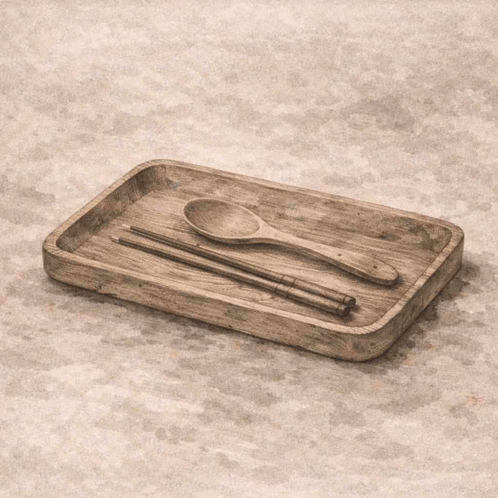 traditional carved wooden utensils