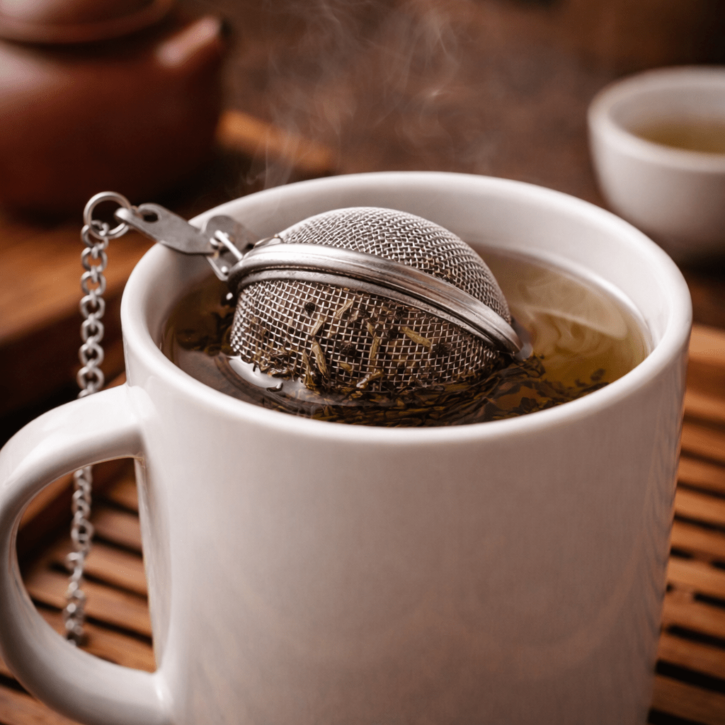 stainless steel tea infuser used for loose leaf tea