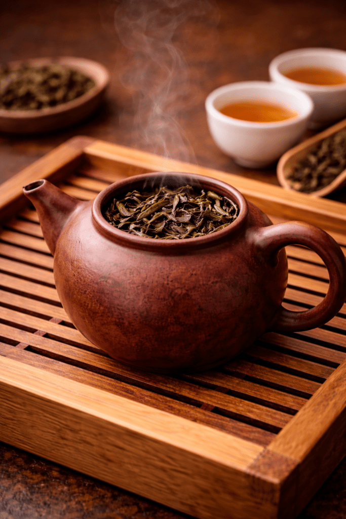 yixing clay teapot used for brewing chinese tea