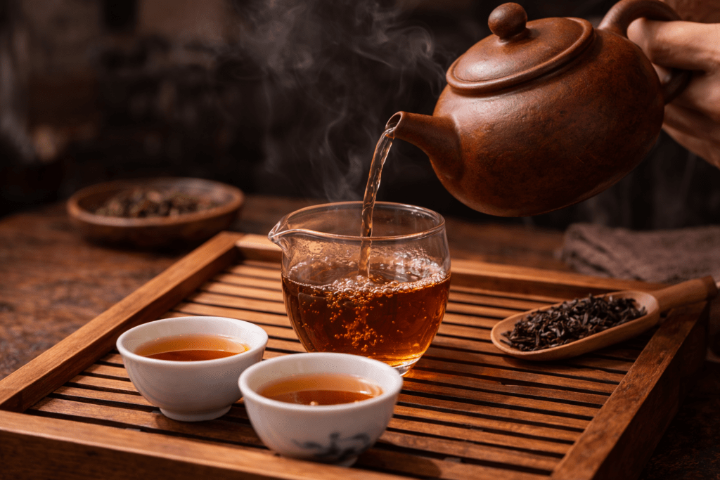 yixing teapot brewing oolong tea