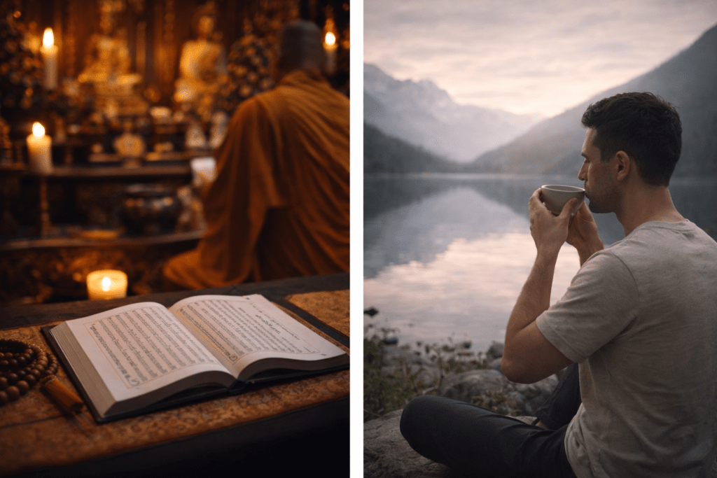 structured religious practice compared to direct personal experience
