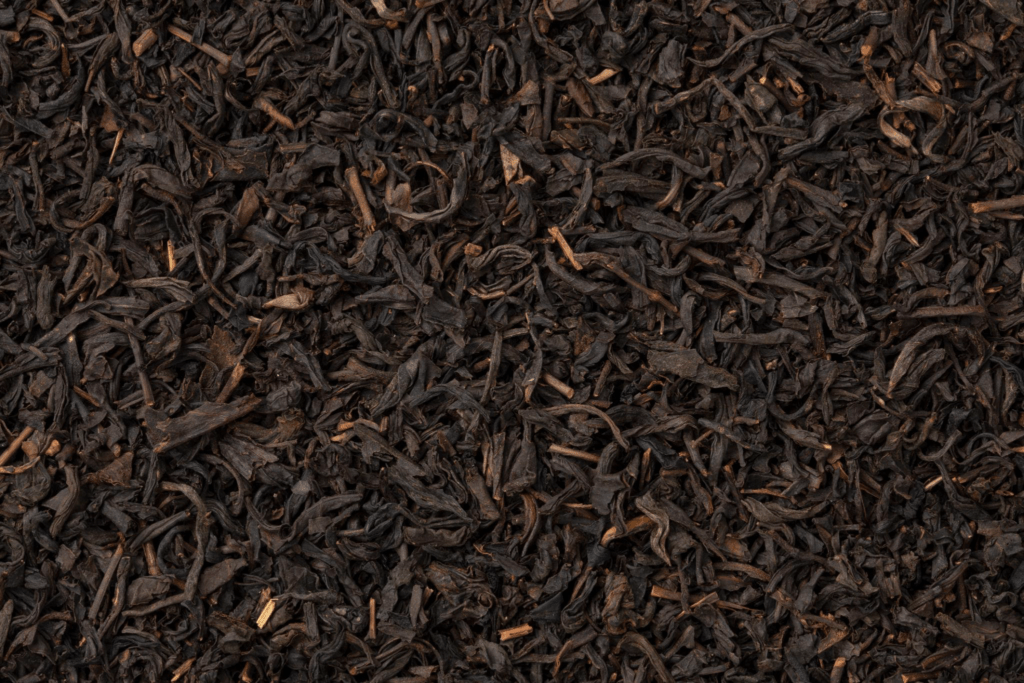 dry lapsang souchong black tea leaves twisted dark appearance