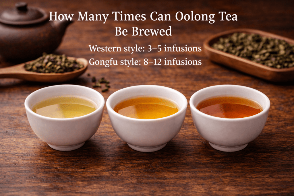 oolong tea multiple infusion cups
