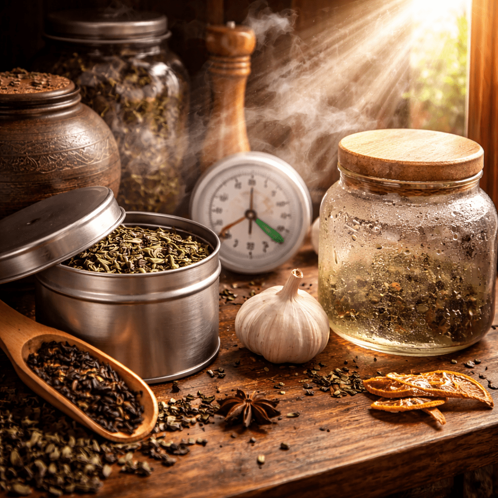 factors that damage tea during storage including moisture light heat air and strong odors near tea leaves