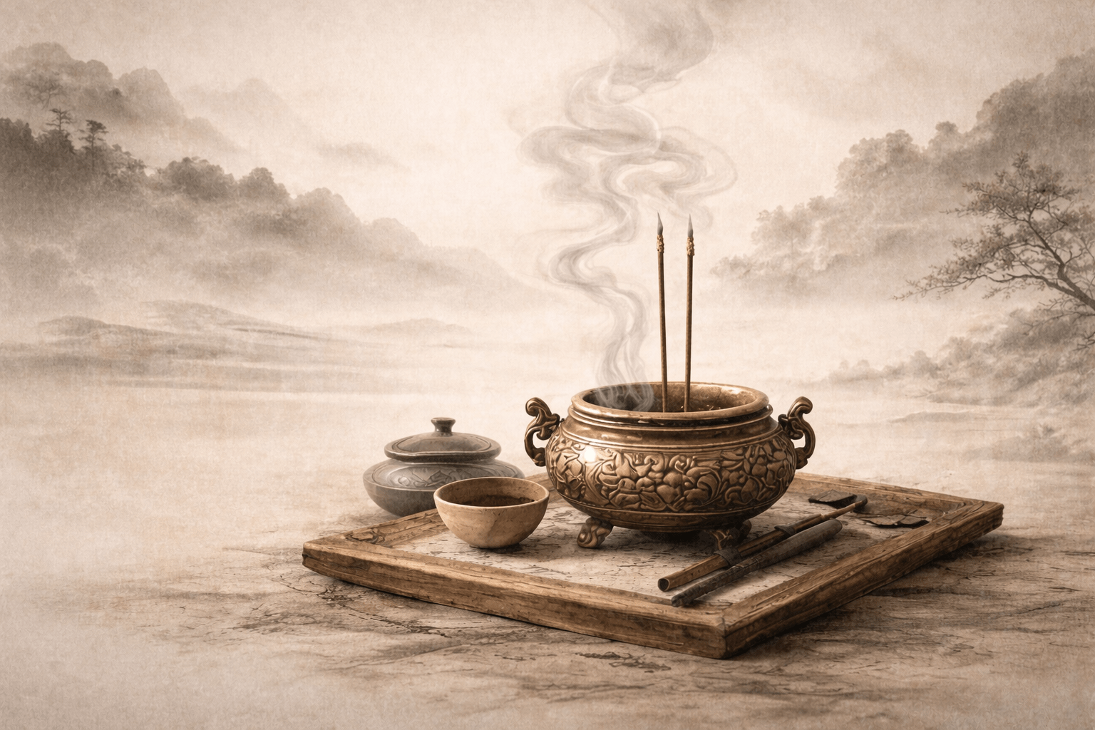 Traditional ceramic incense burner