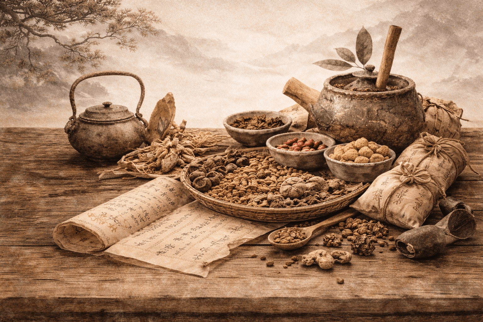 Herbal Medicine Table